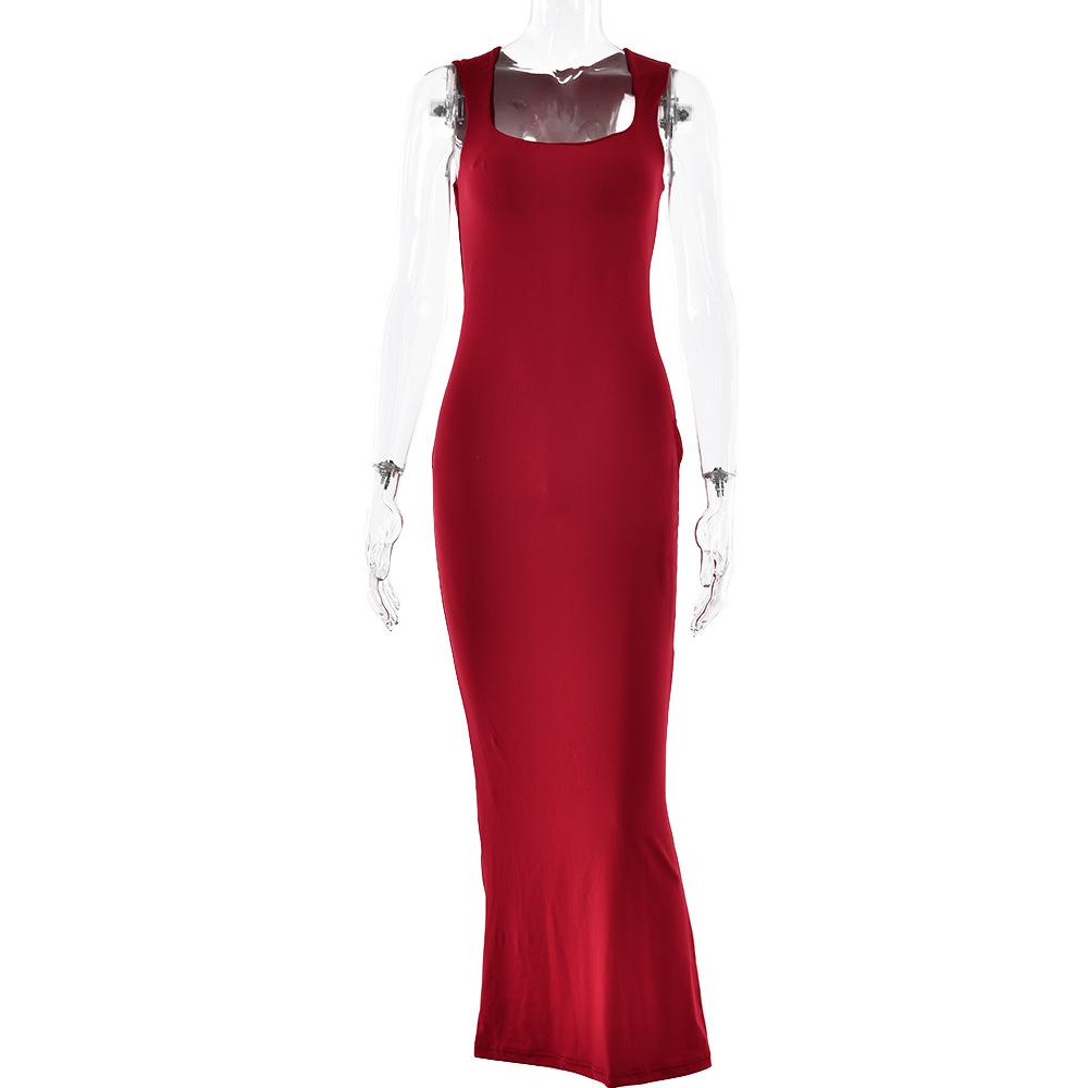 Stunning Suspender Bodycon Long Dress – Available in Multiple Colors