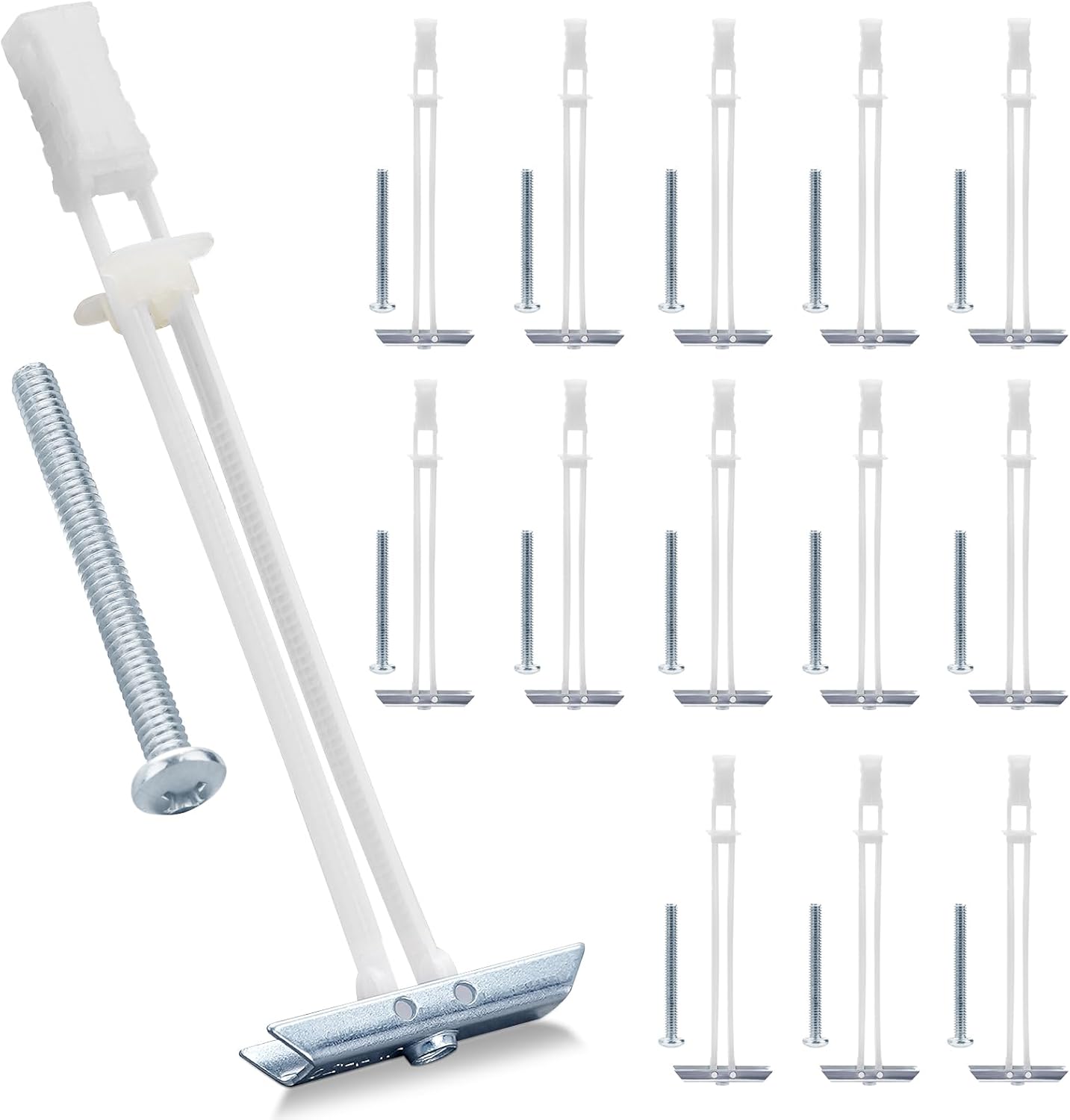 Heavy Duty Drywall Anchors with Bolts, 270 lbs Capacity, 14-Pack, For 1/4”-20 Fasteners