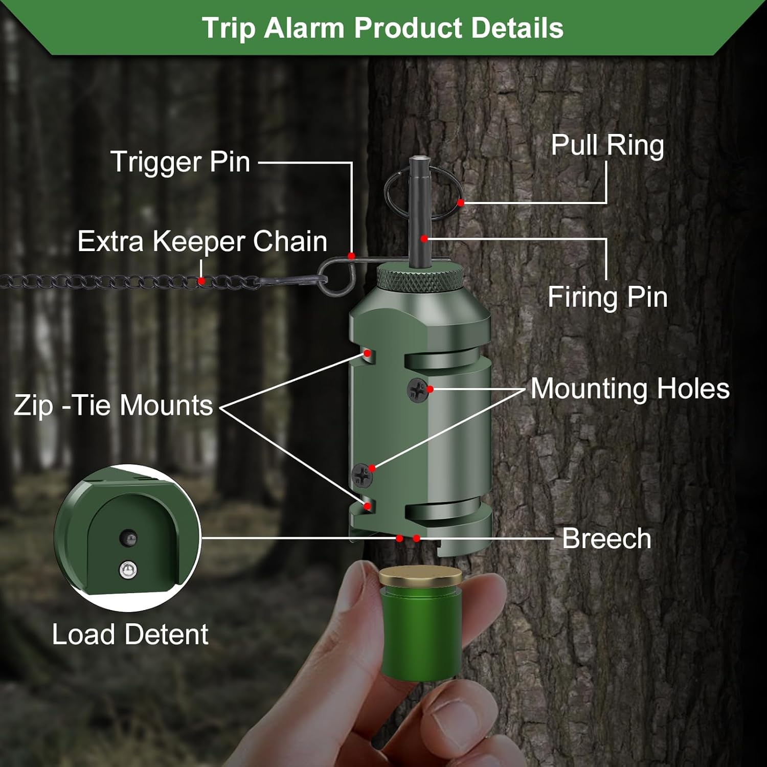 【90% of users' choice】 Trip Alarm，Perimeter Trip Alarm 2.0, 12 Gauge Camping Home Guard, Keep You Safe 24/7