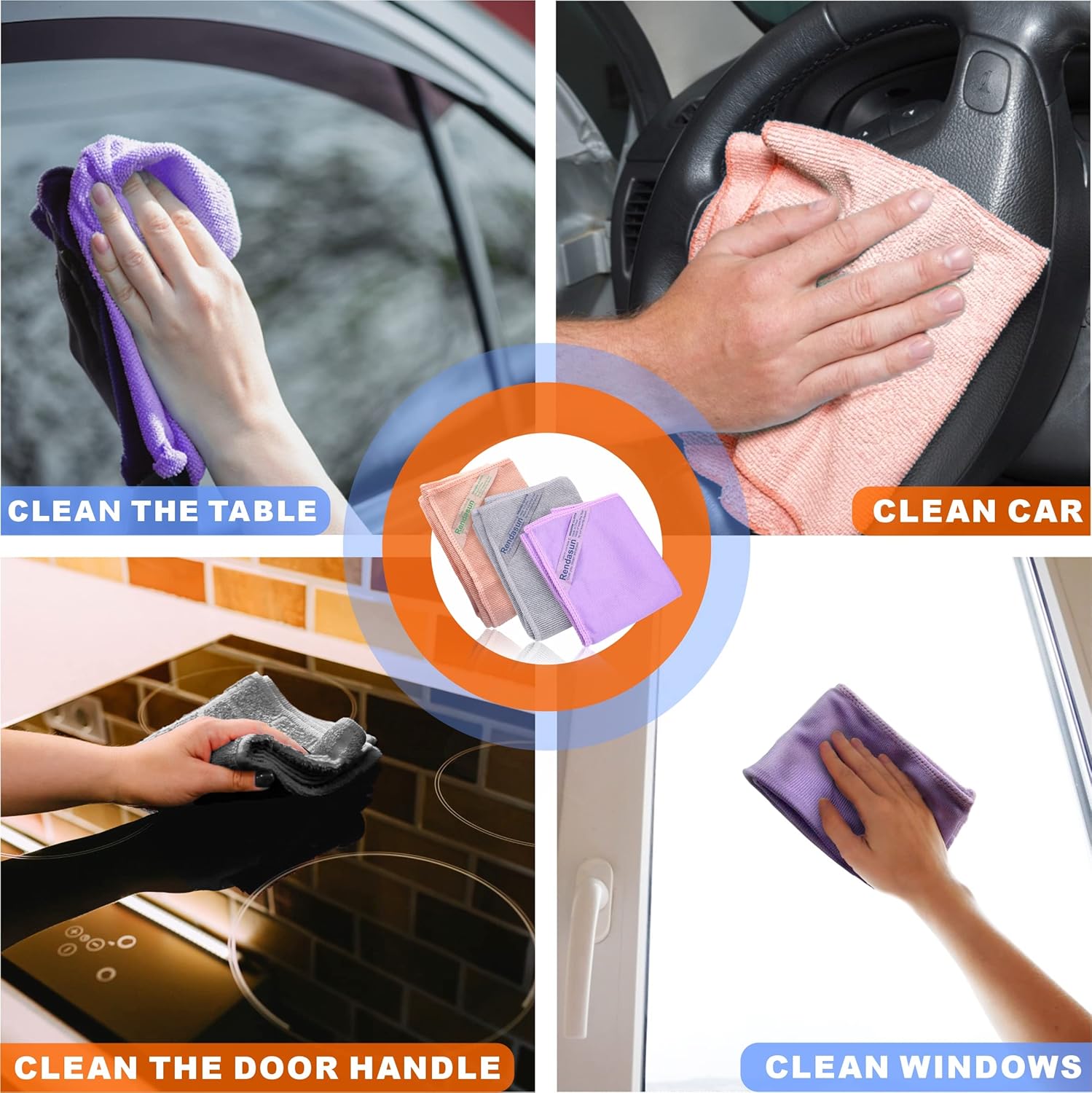 Window Cleaning Cloth & Enviro Cloth, Streak-Free Cleaning for Home, Car, Restaurant, Bar, and Hotel