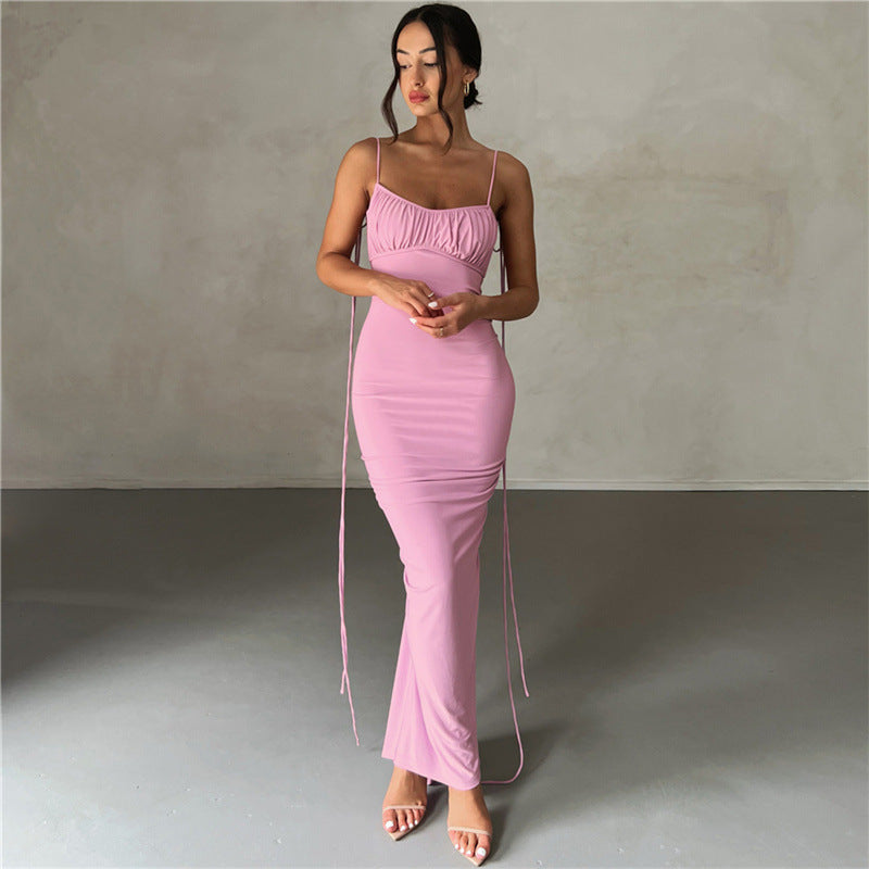 Elegant Allure Backless Dress - Add Sparkle to Your Unforgettable Night